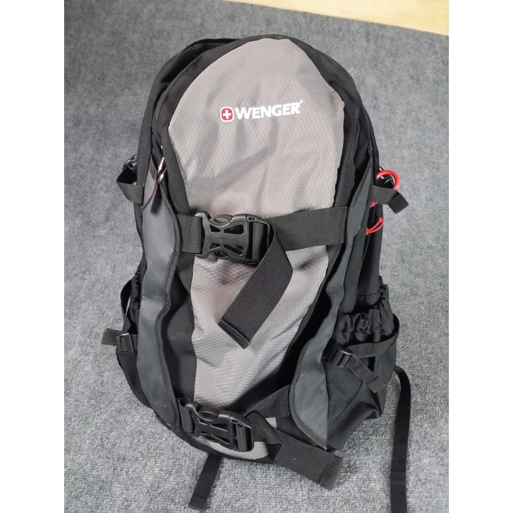 Wenger Swiss Day Tripper Backpack Gray Black Laptop Travel Daypack Computer Bag